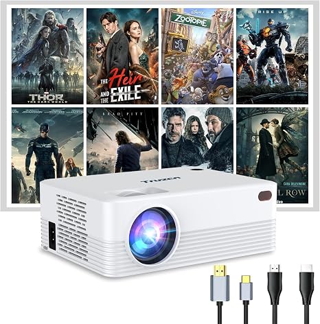 Mini Projector for iPhone, Portable Projector 1080P Support and 5W Speaker