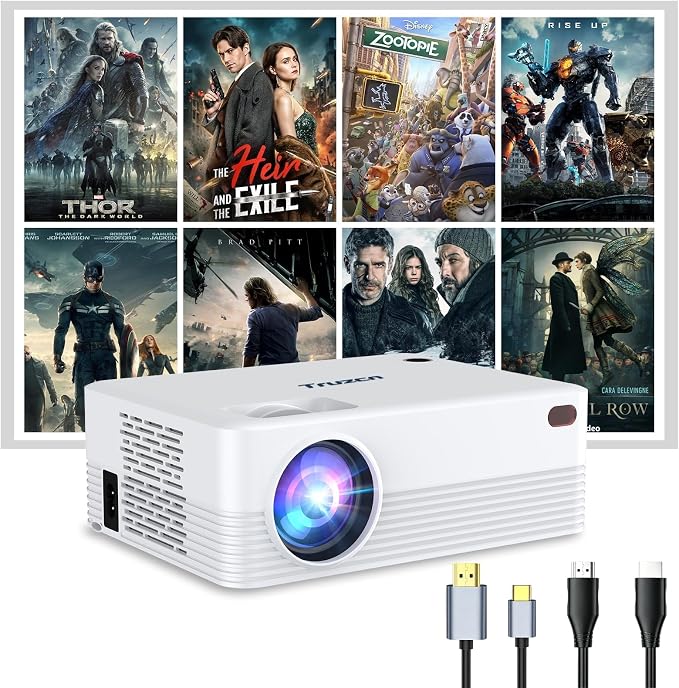 Mini Projector for iPhone, Portable Projector 1080P Support and 5W Speaker