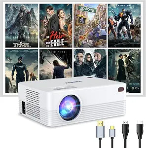 Mini Projector for iPhone, Portable Projector 1080P Support and 5W Speaker