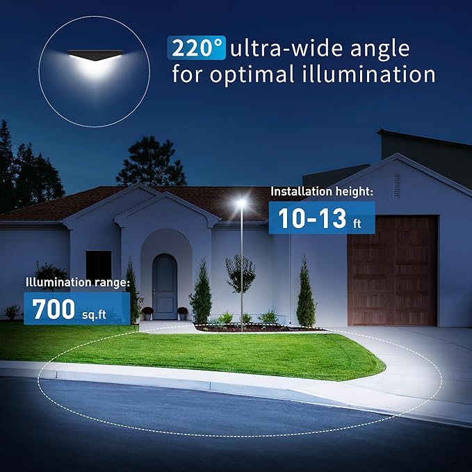 Solar Lights Outdoor - Solar Street Light Motion Sensor, Wide Angle 6500K Solar Lights Outdoor Waterproof, Outdoor Light Dusk to Dawn with Remote Control (4Pack)