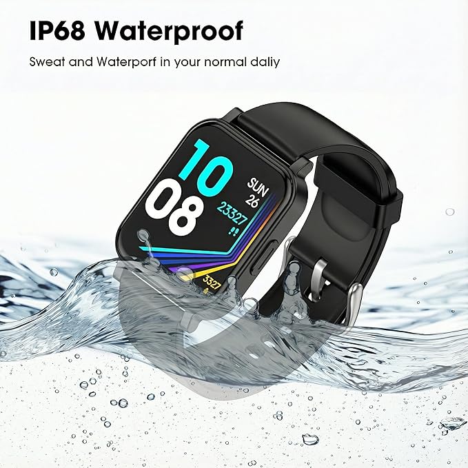 Fitness Tracker, Fitness Watch with Blood Oxygen, Heart Rate Monitor, Steps Calories Counter, Sleep Monitor, Pedometer IP68 Waterproof, Smart Watch for Android iPhones