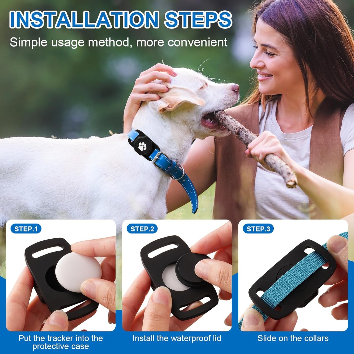 Smart Pet Tracker for Collar — Real-Time Location, No Monthly Fee
