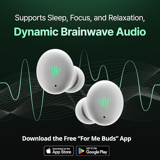 dbbeats Sleep Earbuds with Heart Rate Tracking & Brainwave Audio | Comfortable Fit for Side Sleepers | Noise Cancelling | Sleep, Meditation & Focus