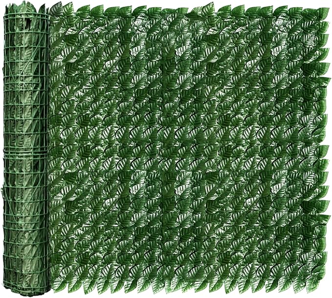 Artificial Ivy Privacy Fence Screen, 120x40 inch Faux Hedge Fence Panel Greenery Vines, Balcony Privacy Screen Decoration for Patio, Balcony, Wall, Backyard Indoor Outdoor
