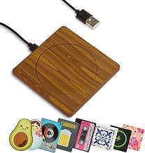 Thinking Gifts 15W Magnetic Wireless Charger, Charging Pad - Wood - Image 1