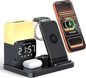 6-in-1 Wireless Charging Station,Charger Stand for Apple Devices for Gifts