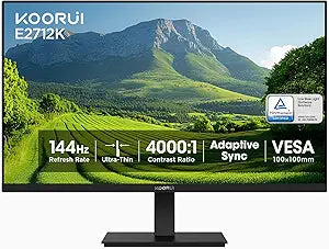 KOORUI 27 Inch Computer Monitor 144Hz FHD 1080p VA Display for Work & Play