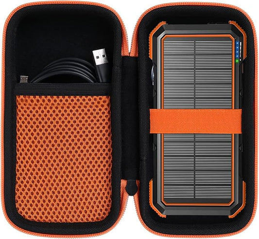 Aenllosi Hard Carrying Case Compatible with Solar Power Bank Qi Charger 10,000mAh