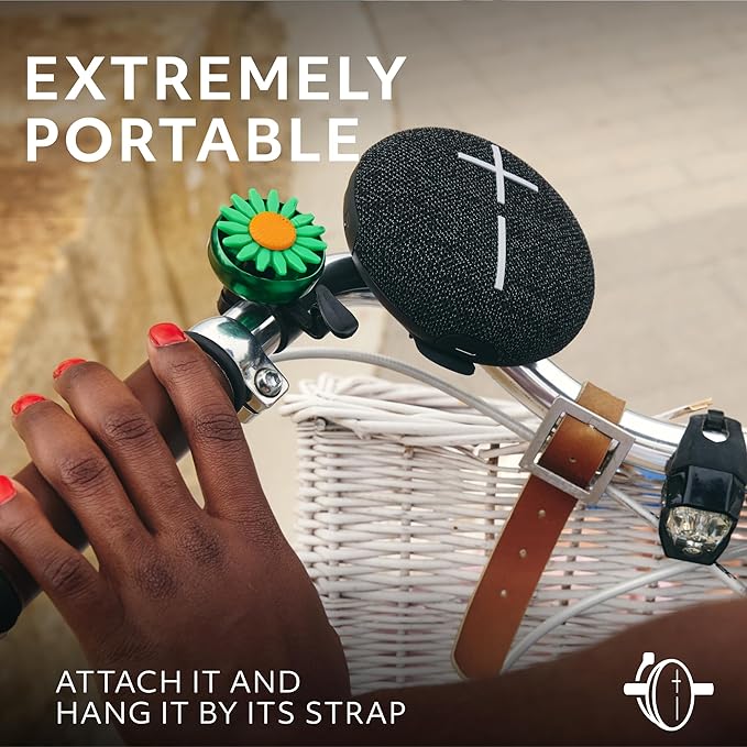 Ultimate Ears MINIROLL Ultra-Portable Waterproof Bluetooth Speaker, Big Bass, IP67 Dustproof, 131 ft (40 m) Range - Gentle Black