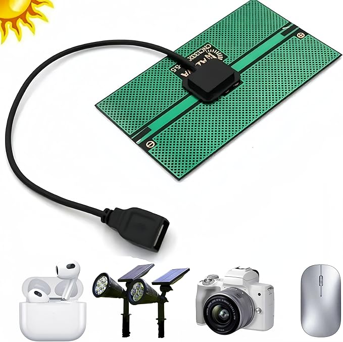 New Solar Panel Power Bank 1.65W 5.5V 300mA USB Portable Waterproof Mini Solar Panel,for Small Battery Products Hiking Camping