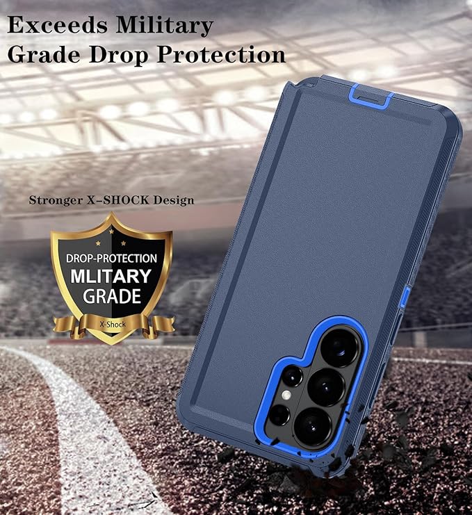 ONOLA Phone Case for Samsung Galaxy S26 Ultra Case with HD Screen Protector, Heavy Duty Shockproof & Dropproof 3-Layer Cover Phone Case for Galaxy S26 Ultra 6.9'',DarkBlue