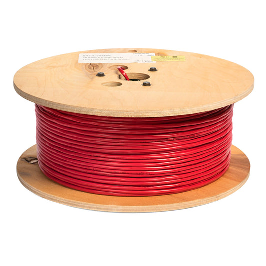 18 AWG 2/C Solid 100% Copper EWCS FPLR Riser Rated Shielded Fire Alarm Cable (UL) Certified - 500 Feet