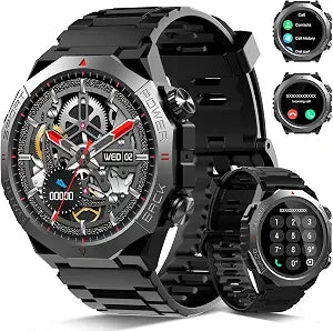Smart Watches for Men (Answer/Make Calls), 1.39" HD Fitness Watches, Black