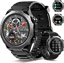 Military Smart Watches for Men (Answer/Make Calls), 1.39" HD Fitness Watches, Heart Rate/Sleep Monitor, 110+ Sports Modes Watch for Men, Waterproof Watch, 30Day, Watches for Android/iPhone, Black - Image 1