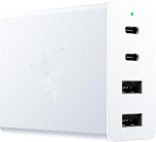 Razer USB-C 130W GaN Charger, 4 Ports, Super Fast Charging, White - Image 1