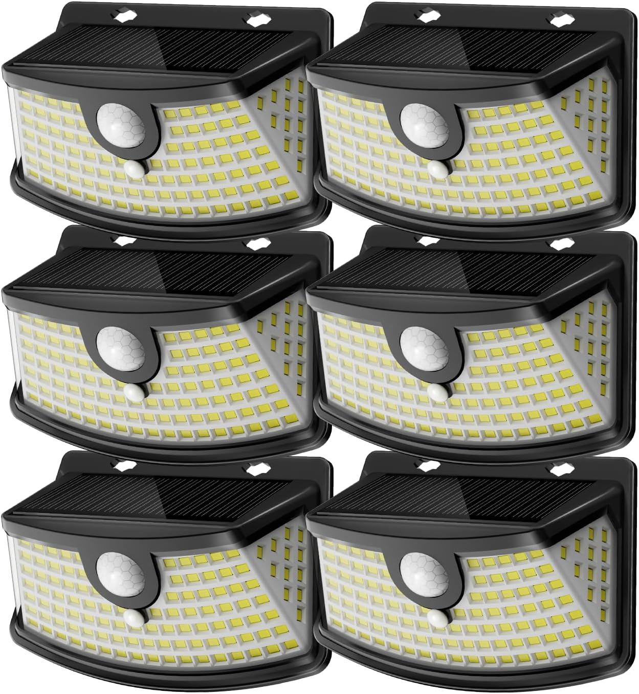 Solar Motion Sensor Step Lights 6-Pack