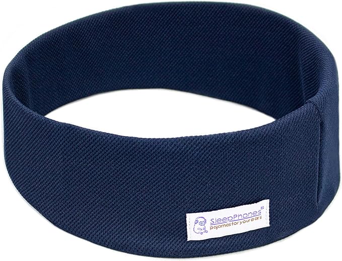 SleepPhones Wireless Sleep Headphones by AcousticSheep V8 | 24-Hour Battery | Original and Most Comfortable Bluetooth Headphones for Sleeping (Large, Nighttide Navy Breeze)