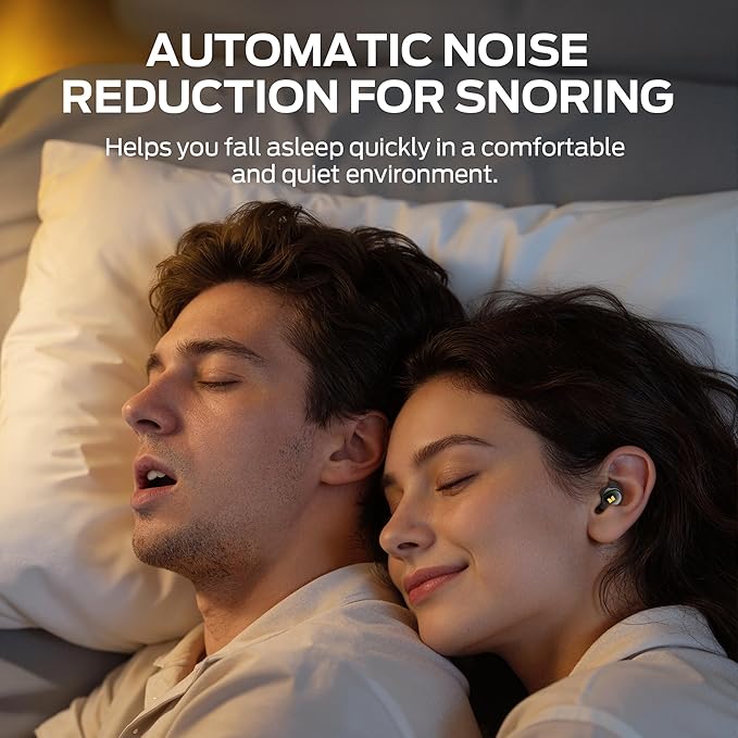 Monster Sleep Ear200, Wireless in-Ear Headphones, Bluetooth 6.0 Sleep Headphones, with ANC Active Noise Cancellation Designed for Side Sleepers, 30 Hours of bass Stereo Sound.