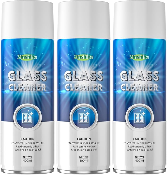 Foam Glass Cleaner, Ammonia-Free Auto Glass Cleaner, Window Cleaner Spray Safe for Tinted Non-Tinted Windows, Streak-Free Shine for Auto and Home, up to 42 fl oz (Pack of 3)…