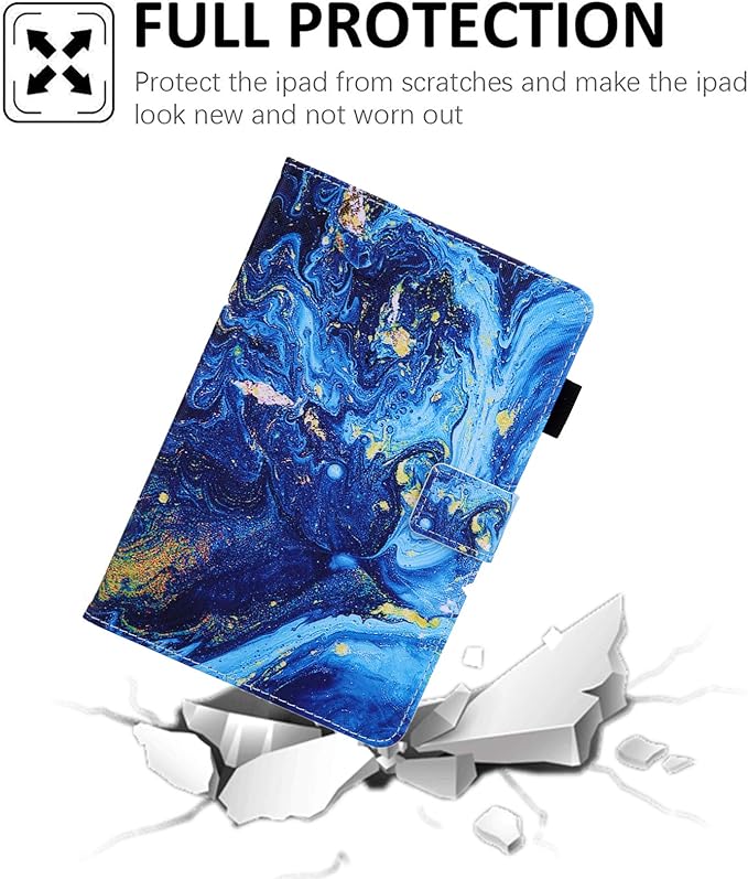 Dteck for Fire Max 11 (13th Generation) Tablet Case 11" 2023, PU Leather Protective Fold Stand Case with Auto Sleep Wake, Adjustable Viewing Angles, 4 Card Slots, Cute Slim Folio Case, Blue Galaxy