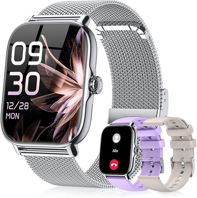 Smart Watches for Women Men (Make/Answer Calls), Steps Counter Fitness Watch for Android iPhone with 120+ Sports, IP68 Waterproof, Sleep Calorie Monitor, Pedometer (Gold)