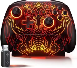 Wireless PC Controller with Hall Effect Joysticks & Triggers,Gaming Controller for PC/Switch 2/Switch/Android/iOS with Charging Dock,1000Hz Polling Rate,1000mAh Battery, RGB Light Modes, Programmable,Turbo, Motion - Image 1