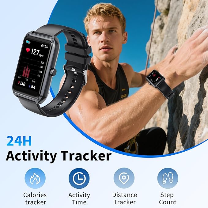 Smart Watch for Men Women (Answer/Make Calls), 1.57" HD, Heart Rate & SpO2 & Sleep Monitor, 100+ Sports Modes, IP68 Waterproof, Smartwatch Fitness Activity Tracker for Android, for iOS