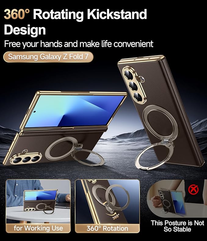 LeYi 2PCS SAM Z Fold 7 Case with Screen Protector
