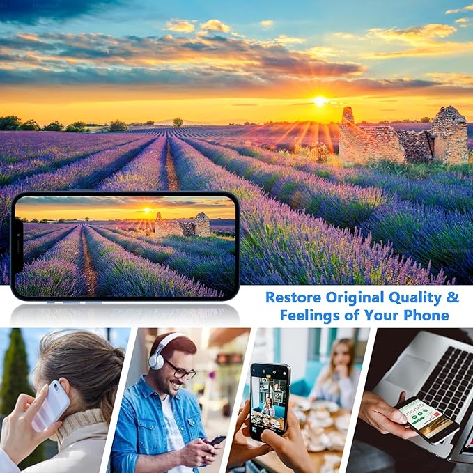 for iPhone 16 Plus Screen Replacement, 6.7 inch LCD Display 3D Touch Full HD Digitizer Frame Assembly, Compatible with A3290, A3082, A3289, A3291 Models, Repair Kit + Screen Tempered Protector