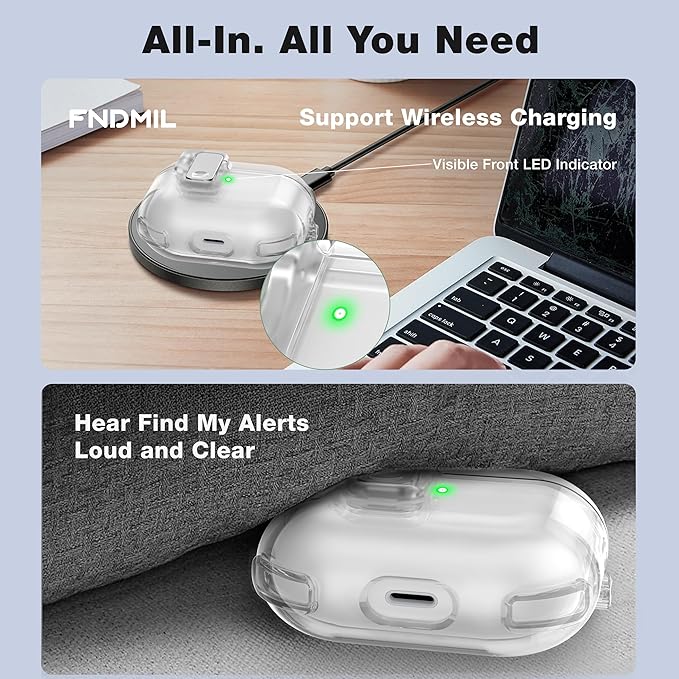 Clear Case for AirPods 3 Case Cover with [Lock Safety & Pop Up][Military Shockproof] Anti-Yellow Transparent Soft TPU Wireless Charging for AirPods 3 Generation Case with Keychain,Clear