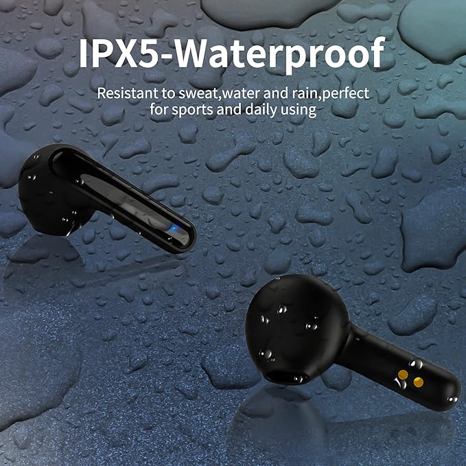 Wireless Earbuds Bluetooth, 2024 New Kids Wireless Earbuds Noise Reduce Bluetooth 5.1 Waterproof Sport TWS Stereo Headphones with Built-in Mic for iOS/pad/Phone.