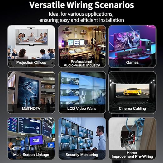 HDMI Cable 30 FT 4K@60Hz,18Gbps Ultra High Speed HDMI 2.0 Cable, HDR, Dolby Vision, HDCP2.2, ARC, 3D, Slim and Flexible,for PS5,Xbox, TV, Laptop, Monitor
