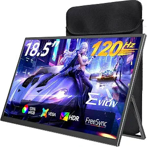 EVICIV Portable Monitor 18.5” 120Hz, 125% sRGB FreeSync 1ms Gaming Monitor