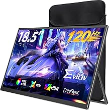 EVICIV Portable Monitor 18.5” 120Hz, 125% sRGB FreeSync 1ms Gaming Monitor - Image 1