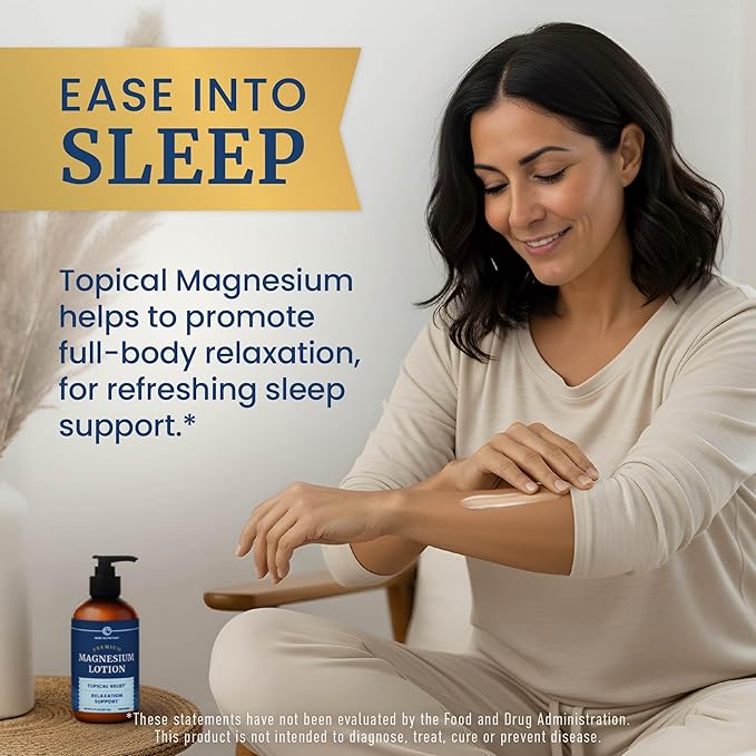 Magnesium Lotion to Relieve Muscle Cramps & Soreness | Calming & Recovery Support, Muscle Relaxation | Topical Magnesium Cream for Leg Cramps | Maximum Absorption | with Shea Butter | 8 fl oz.
