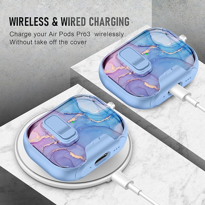 for AirPods Pro 3 Case (2025) with Phone Stand & Cleaner Kit, Cute Soft Silicone Cover for AirPods Pro 3rd Genera case with Keychain for Women Men with Keychain for Airpod Pro case(2025)