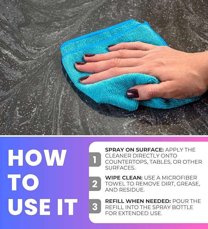 Method French Lavender Scent All Purpose Cleaner Spray 28 oz + 68 oz Refill Bundle with Microfiber Cloth - Multi Surface Cleaner Spray - Plant-Based Cleaning Power - Biodegradable Formula - (3 Items)