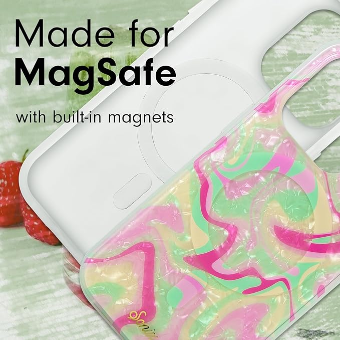 Sonix Case for iPhone 15 Pro Max | Compatible with MagSafe | 10ft Drop Tested | Strawberry Matcha