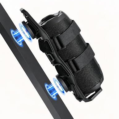 Van Helga Magnetic Speaker Mount for Golf Cart, Speaker Holder Compatible with JBL Charge 4/5/6 and Flip 5/6/7, Adjustable Strap Portable Speaker Accessory, Golf Cart Accessories