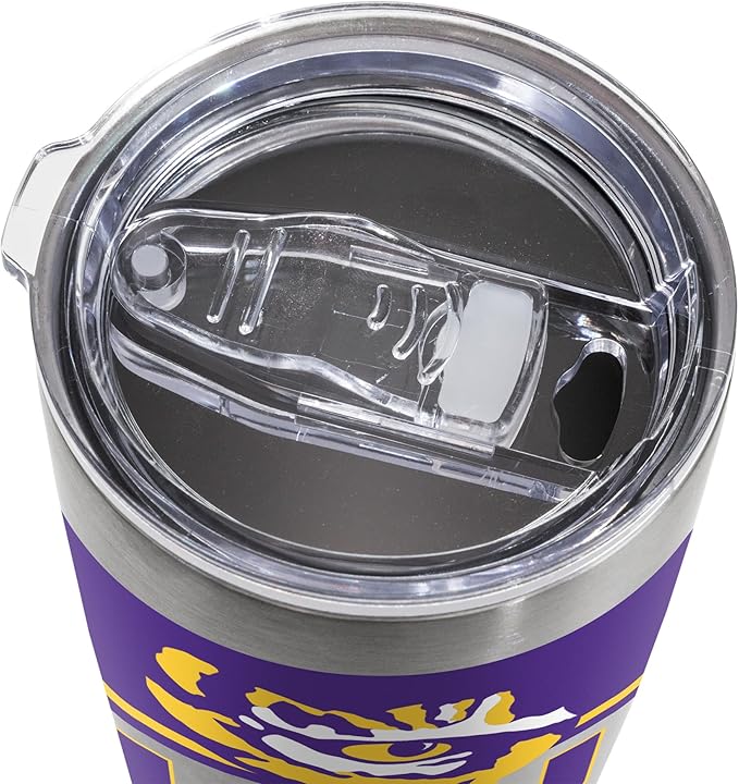 Rico Industries NCAA 20oz Stainless Steel Tumbler with Lid - Great For Coffee, Tea, Water or Cocktails