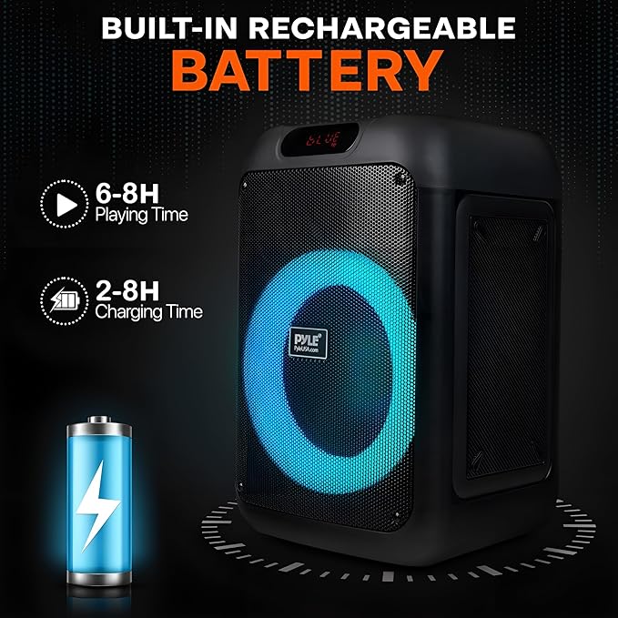 Pyle Audio Bluetooth Party Speaker - Party Bluetooth with True Wireless Stereo System - Enjoy Powerful Bass and Clear Treble - with Carry Bag - Model PPHP8496BG - 100W