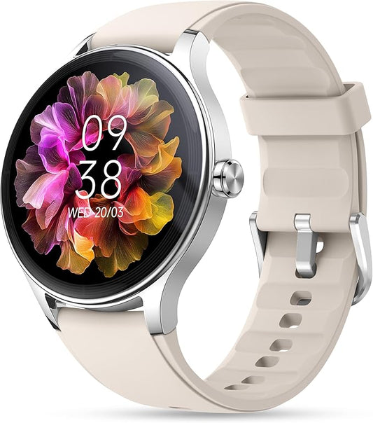 Smart Watch for Women, Ladies & Men, 1.27'' Fitness Watch [41mm case] with Call Receive/Dial, Heart Rate/Stress/Sleep Monitor, AI Voice, IP68 Waterproof Smartwatch with Calendar, Calculator, Games