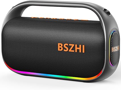 80W(120W Peak) Bluetooth Speaker Loud, Portable IPX6 Waterproof Bluetooth Speakers Wireless TWS for Outdoor, Party, Travel, and Beach Camping with Light, BT5.0, USB/TF Card, AUX
