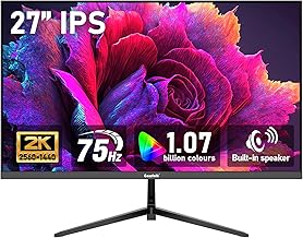 Gawfolk 27 inch IPS 2K QHD Computer Monitor 75Hz Gaming PC Screen - Image 1