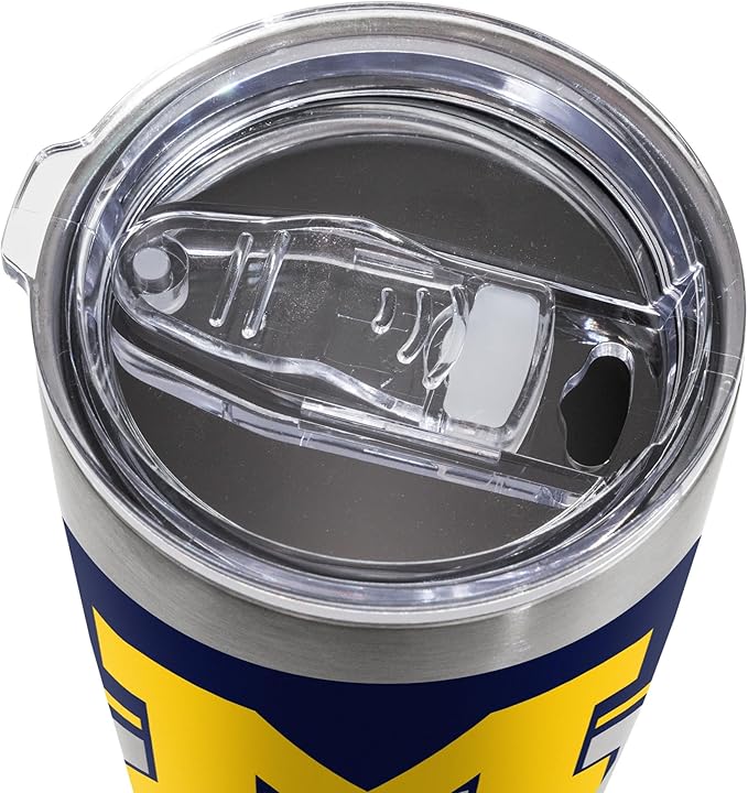 Rico Industries NCAA 20oz Stainless Steel Tumbler with Lid - Great For Coffee, Tea, Water or Cocktails