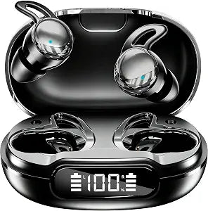 2026 Sleep Earbuds Bluetooth 6.1 - Ultra Comfort Ear Plugs for Sleeping Invisible Sleep Headphones for Side Sleepers, 48H Playtime, Crystal-Clear Calls - Silver Black