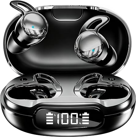 2026 Sleep Earbuds Bluetooth 6.1 - Ultra Comfort Ear Plugs for Sleeping Invisible Sleep Headphones for Side Sleepers, 48H Playtime, Crystal-Clear Calls - Silver Black