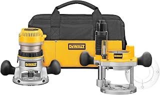 DEWALT Router, Fixed and Plunge Base Kit, Soft Start, 12-Amp, 24,000 RPM, Variable Speed Trigger, Corded (DW618PKB) - Image 1