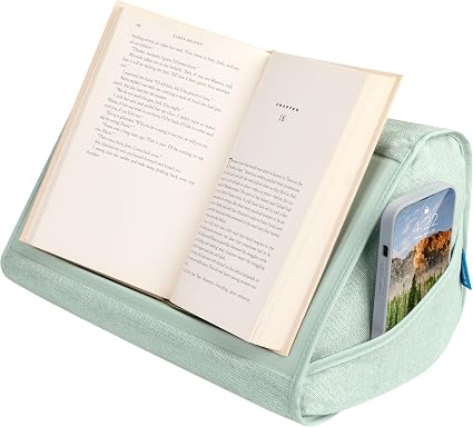 LAPGEAR Book Pillow - Sage Green, Fits 6" x 9" Books