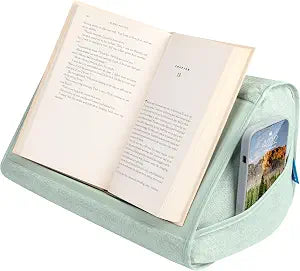 LAPGEAR Book Pillow - Sage Green, Fits 6" x 9" Books